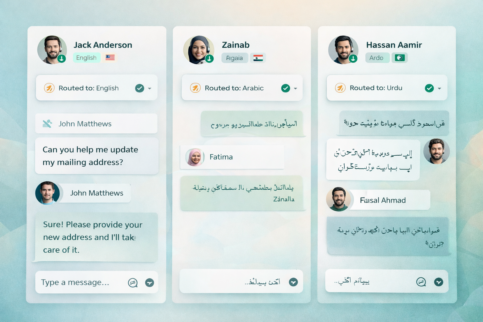 Multilingual support workspace